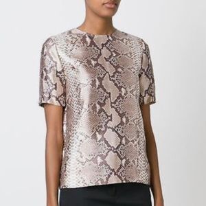 Tory Burch Animal Print Silk Top